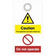 ASEC Double Sided Lockout Tagout Tags `Caution - Do Not Operate`