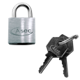 ASEC KD Open Shackle Chrome Finish Padlock