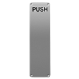 ASEC 75mm Wide Stainless Steel `Push` Finger Plate
