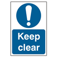 ASEC `Keep Clear` 200mm x 300mm PVC Self Adhesive Sign