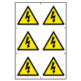 ASEC Electrical Warning Symbol 200mm x 300mm PVC Self Adhesive Sign
