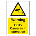 ASEC `Warning CCTV Cameras in Operation` 200mm x 300mm PVC Self Adhesive Sign