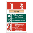 ASEC Fire Extinguisher 200mm x 300mm PVC Self Adhesive Sign