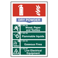 ASEC Fire Extinguisher 200mm x 300mm PVC Self Adhesive Sign