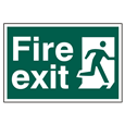 ASEC `Fire Exit` 200mm x 300mm PVC Self Adhesive Sign