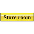 ASEC `Store Room` 200mm x 50mm Gold Self Adhesive Sign