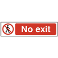 ASEC `No Exit` 200mm x 50mm PVC Self Adhesive Sign