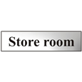 ASEC `Store Room` 200mm x 50mm Chrome Self Adhesive Sign