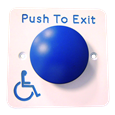 ASEC Push To Exit Blue Dome DDA Exit Button