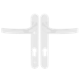 ASEC 92 Lever/Lever UPVC Furniture - 220mm Backplate