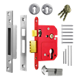 ERA 234 Fortress BS Euro Keyless Egress Key & Turn Sashlock With Cylinder