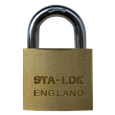 B&G STA-LOCK C Series Brass Open Shackle Padlock - Steel Shackle