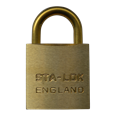 B&G STA-LOCK C Series Brass Open Shackle Padlock - Brass Shackle