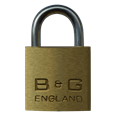 B&G Warded Brass Open Shackle Padlock - Steel Shackle