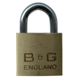 B&G Warded Brass Open Shackle Padlock - Steel Shackle