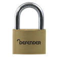 DEFENDER Brass Open Shackle Padlock