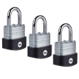 YALE Y125B High Security Laminated Steel Open Shackle Padlock