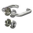 DORMAKABA Ogro Core Round Bar Return Lever Handle Set To Suit SVP Lock Stainless Steel