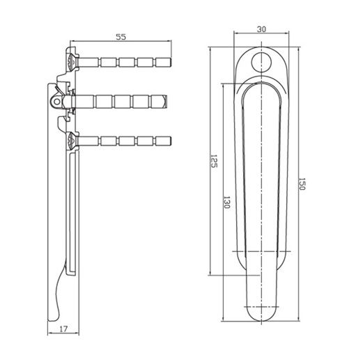 Clearline Bi-Fold Handle