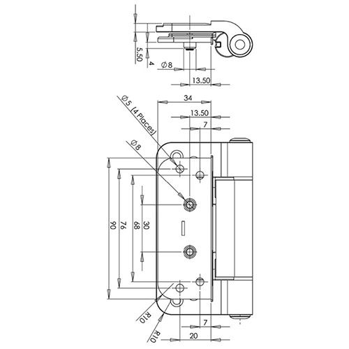 Trojan 3D Composite Door Hinge 