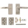 TSS Aluminium Door Handle, Tubular Latch & Hinge Packs