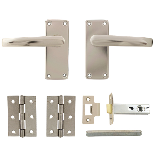 TSS Aluminium Door Handle, Tubular Latch & Hinge Packs