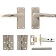 TSS Aluminium Door Handle, Tubular Latch & Hinge Packs