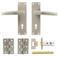 TSS Aluminium Door Handle, Tubular Latch & Hinge Packs