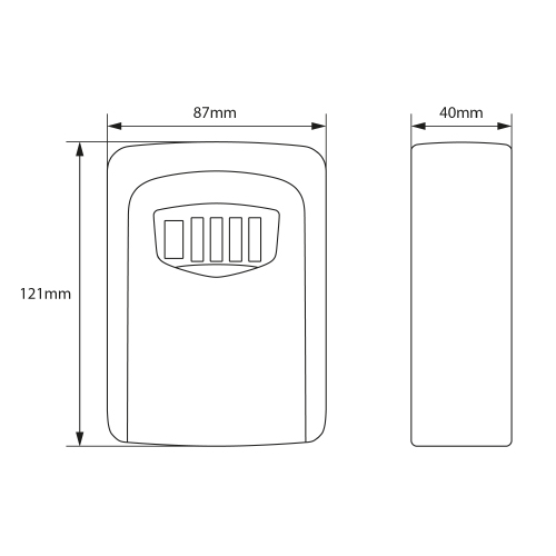 TSS Medium Wall Mounted Combination Key Safe