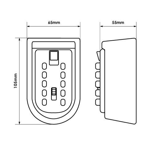 TSS Wall Mounted Push Button Key Safe