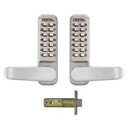 Lockey 2835DS Tubular Mortice Latch Back to Back Lever Digital Lock with Free Passage