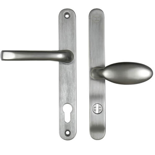 Mila Pro Secure TS007 2* Lever Moveable Pad UPVC Multipoint Door Handles - 92/62mm PZ Sprung 212mm Screw Centres