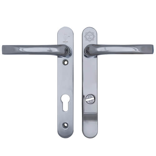 Mila Pro Secure TS007 2* Lever Lever UPVC Multipoint Door Handles -  92mm PZ Sprung 122mm Screw Centres
