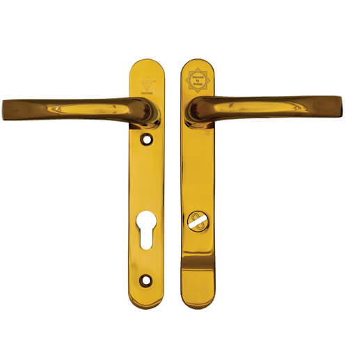 Mila Pro Secure TS007 2* Lever Lever UPVC Multipoint Door Handles -  92mm PZ Sprung 122mm Screw Centres