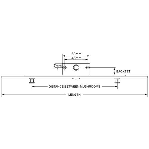Mila Ideal Inline Espags With 20mm Backset and 16mm Radius Faceplate
