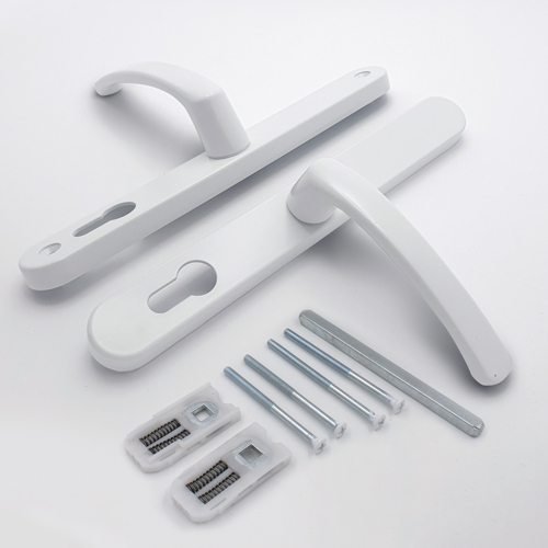 TSS Lever Lever UPVC Multipoint Door Handles -  68mm PZ Sprung 215mm Screw Centres