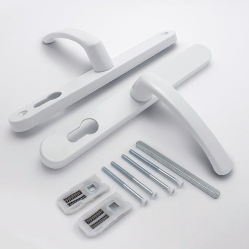 TSS Lever Lever UPVC Multipoint Door Handles -  68mm PZ Sprung 215mm Screw Centres