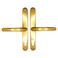 TSS Lever Lever UPVC Multipoint Door Handles -  68mm PZ Sprung 215mm Screw Centres
