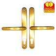 TSS Lever Lever UPVC Multipoint Door Handles -  68mm PZ Sprung 215mm Screw Centres