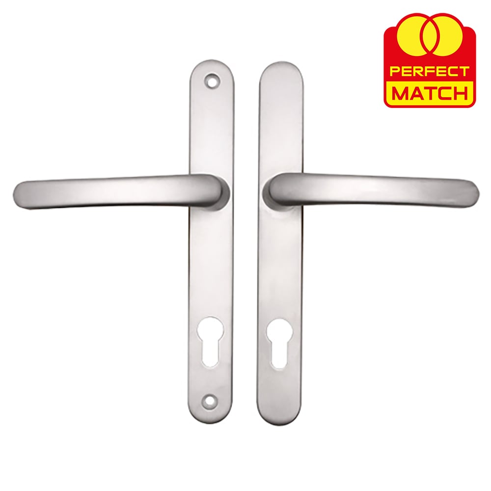 TSS Lever Lever UPVC Multipoint Door Handles -  92mm PZ Sprung 215mm Screw Centres
