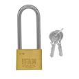 Ifam E Series 50mm Extra Long Shackle Brass Padlock