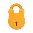 TSS Fire Brigade FB14 Open Shackle Yellow Padlock