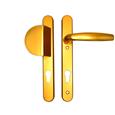 Hoppe Atlanta Lever Fixed Pad UPVC Multipoint Door Handles - 92mm PZ Sprung 122mm Screw Centres