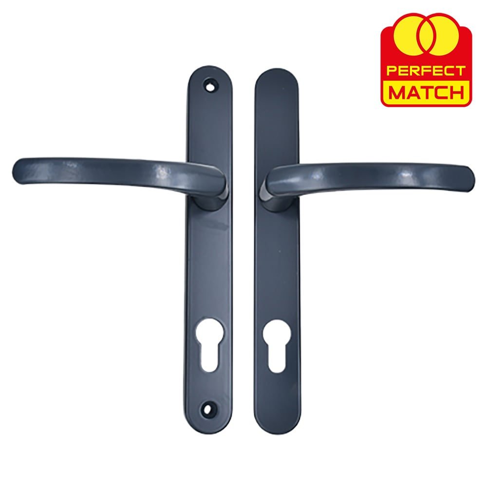 TSS Lever Lever UPVC Multipoint Door Handles -  92mm PZ Sprung 215mm Screw Centres