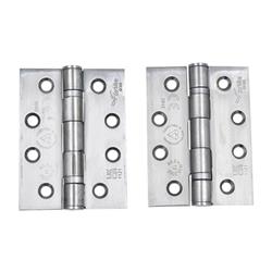 TSS BS EN Grade 13 Ball Bearing Hinge, Grade 316 Stainless Steel, 102mm x  76mm
