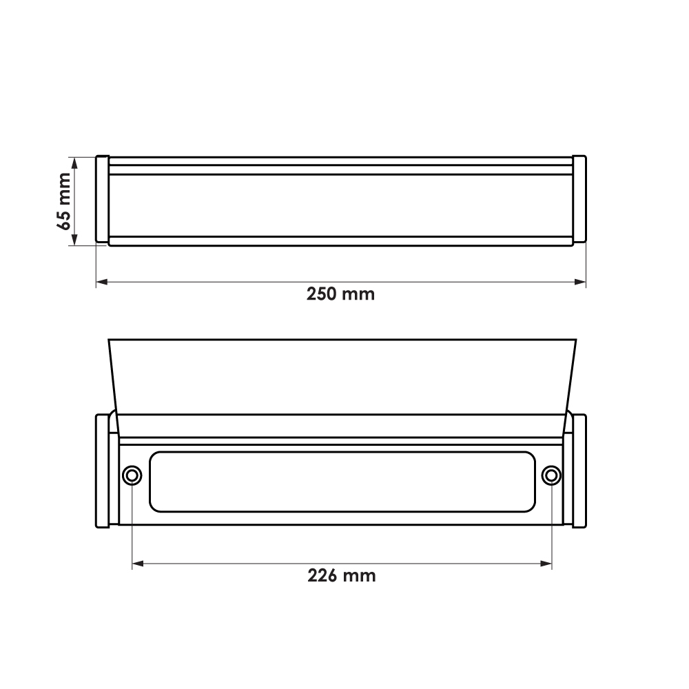 TSS 10" Telescopic Letterplate for UPVC Doors - 20-40mm
