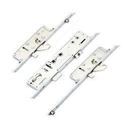 Lockmaster Latch Deadbolt 2 Hooks 2 Anti Lift Pins 2 Rollers Lift Lever or Double Spindle Multipoint Door Lock - Option 3 (top hook to spindle = 505mm)