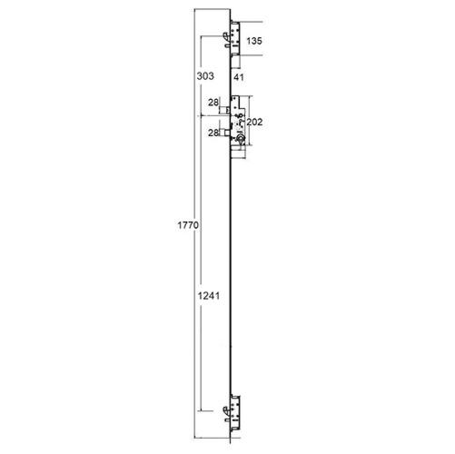 Yale Lockmaster Heritage Townhouse Key Turn Latch Deadbolt 2 Hooks 2 Anti Lift Pins Key Wind Multipoint Door Lock