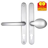 TSS Lever Moveable Pad UPVC Multipoint Door Handles - 68mm PZ Sprung 215mm Screw Centres