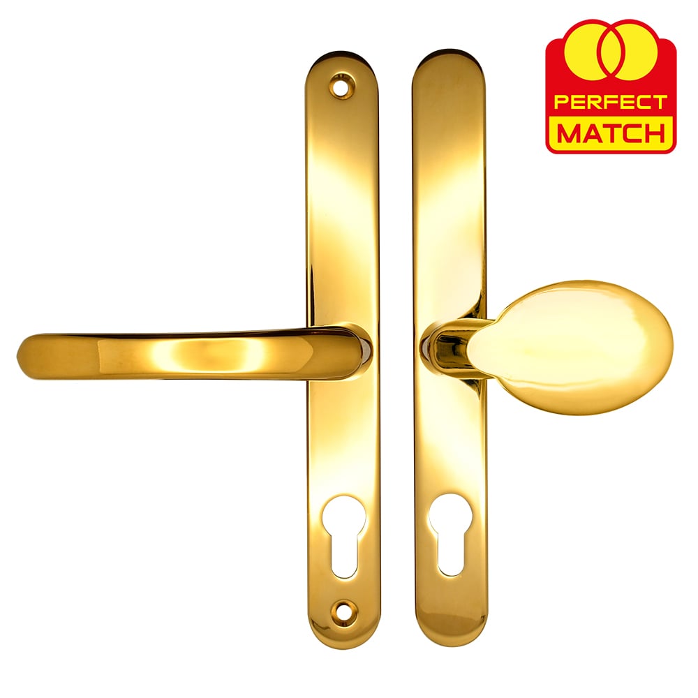 TSS Lever Moveable Pad UPVC Multipoint Door Handles - 68mm PZ Sprung 215mm Screw Centres